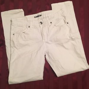 Carbon skinny twill pants